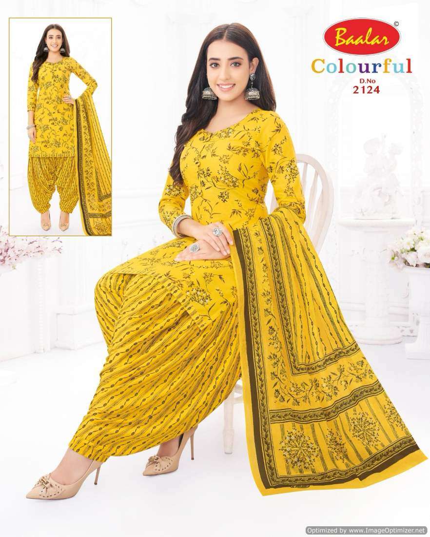 Baalar Colourful Vol 21 Cotton Printed Dress Material Wholesale catalog