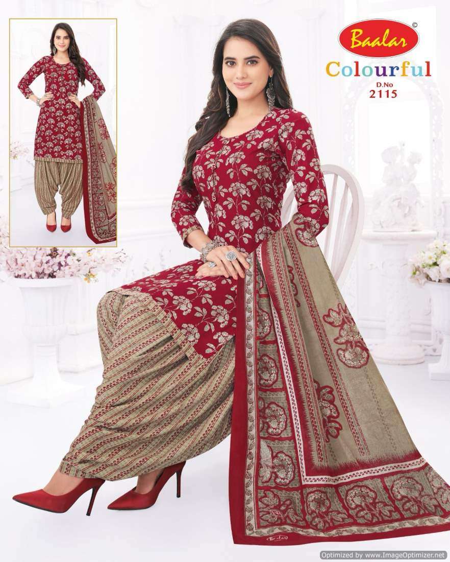 Baalar Colourful Vol 21 Cotton Printed Dress Material Wholesale catalog