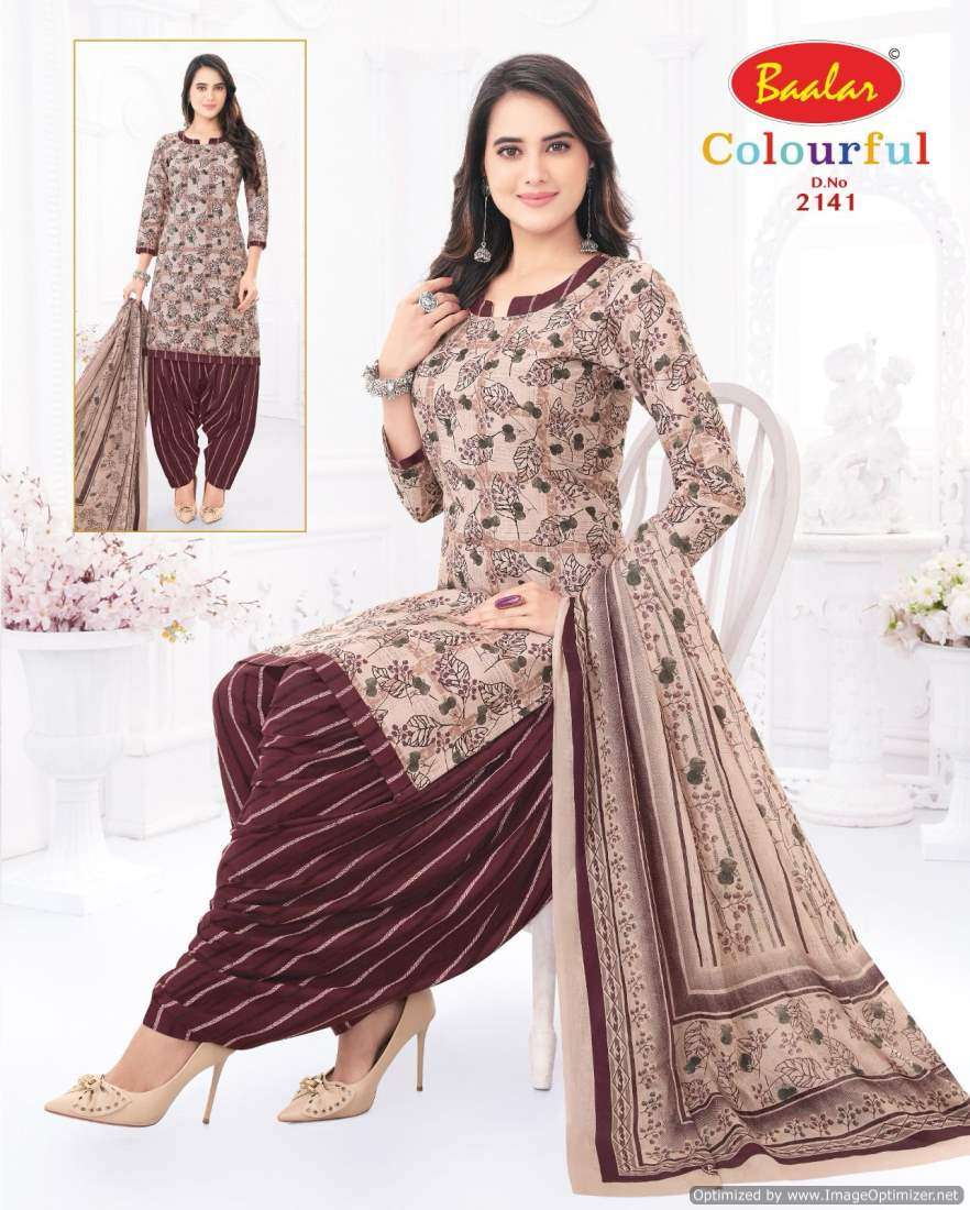 Baalar Colourful Vol 21 Cotton Printed Dress Material Wholesale catalog