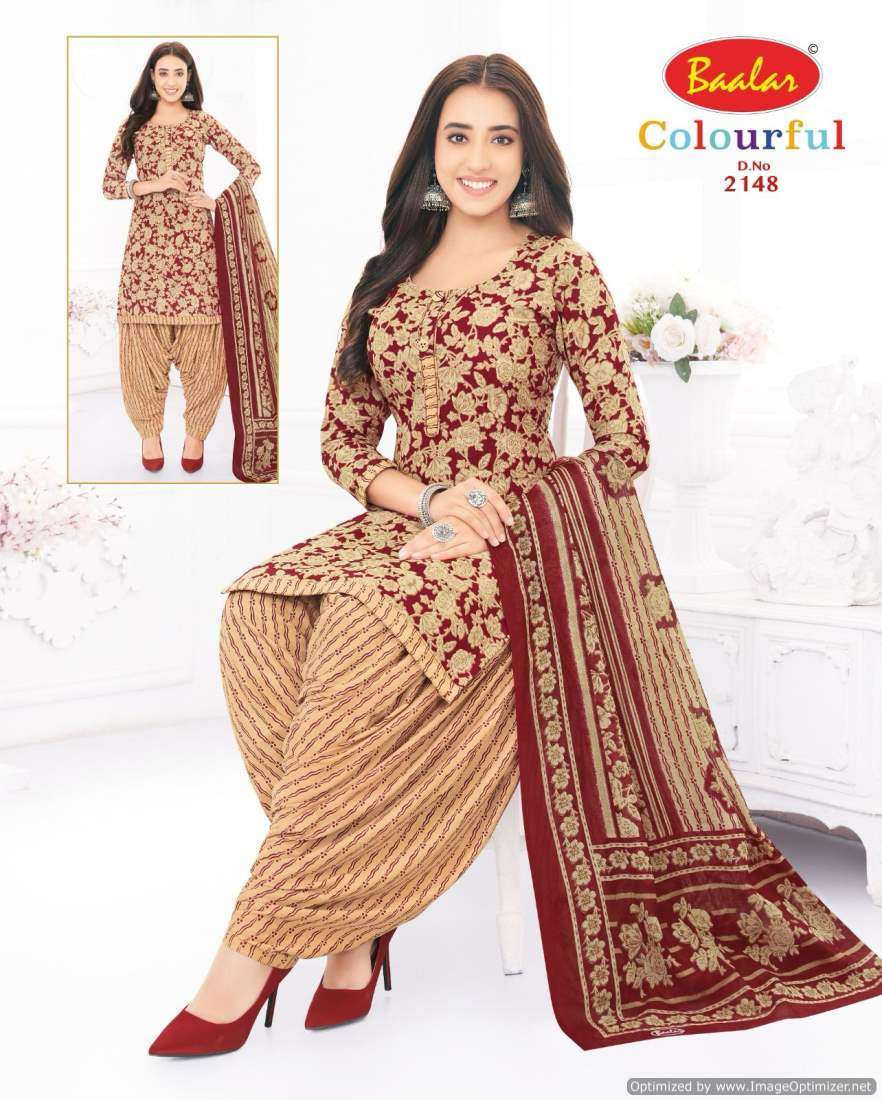 Baalar Colourful Vol 21 Cotton Printed Dress Material Wholesale catalog