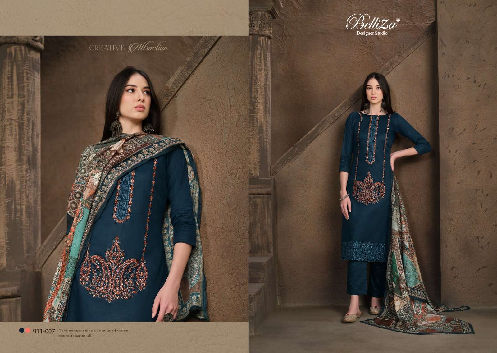 Belliza Jashn E Ishq Vol 7 Cotton Embroidered Dress Material Wholesale catalog