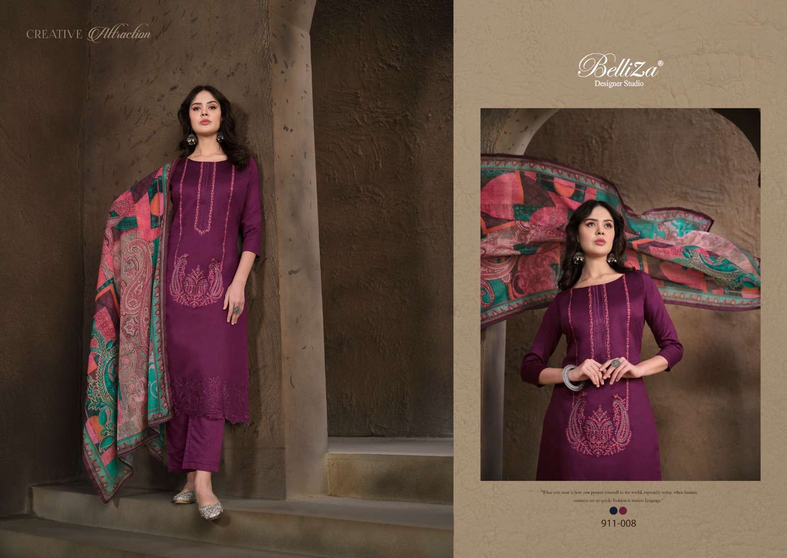 Belliza Jashn E Ishq Vol 7 Cotton Embroidered Dress Material Wholesale catalog