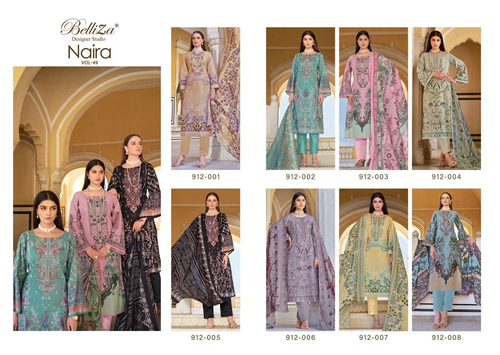 Belliza Naira Vol 49 Cotton Digital Printed Dress Material Wholesale catalog