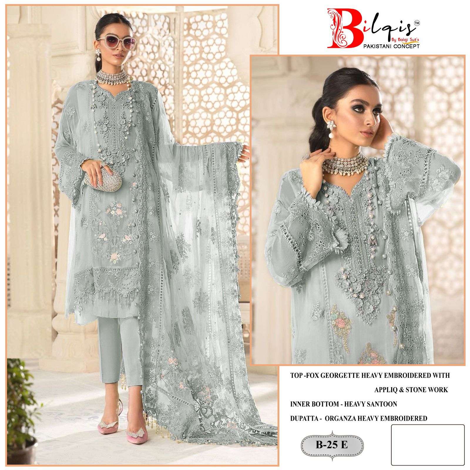 Bilqis B 25 E To H Georgette Salwar Suit Wholesale catalog