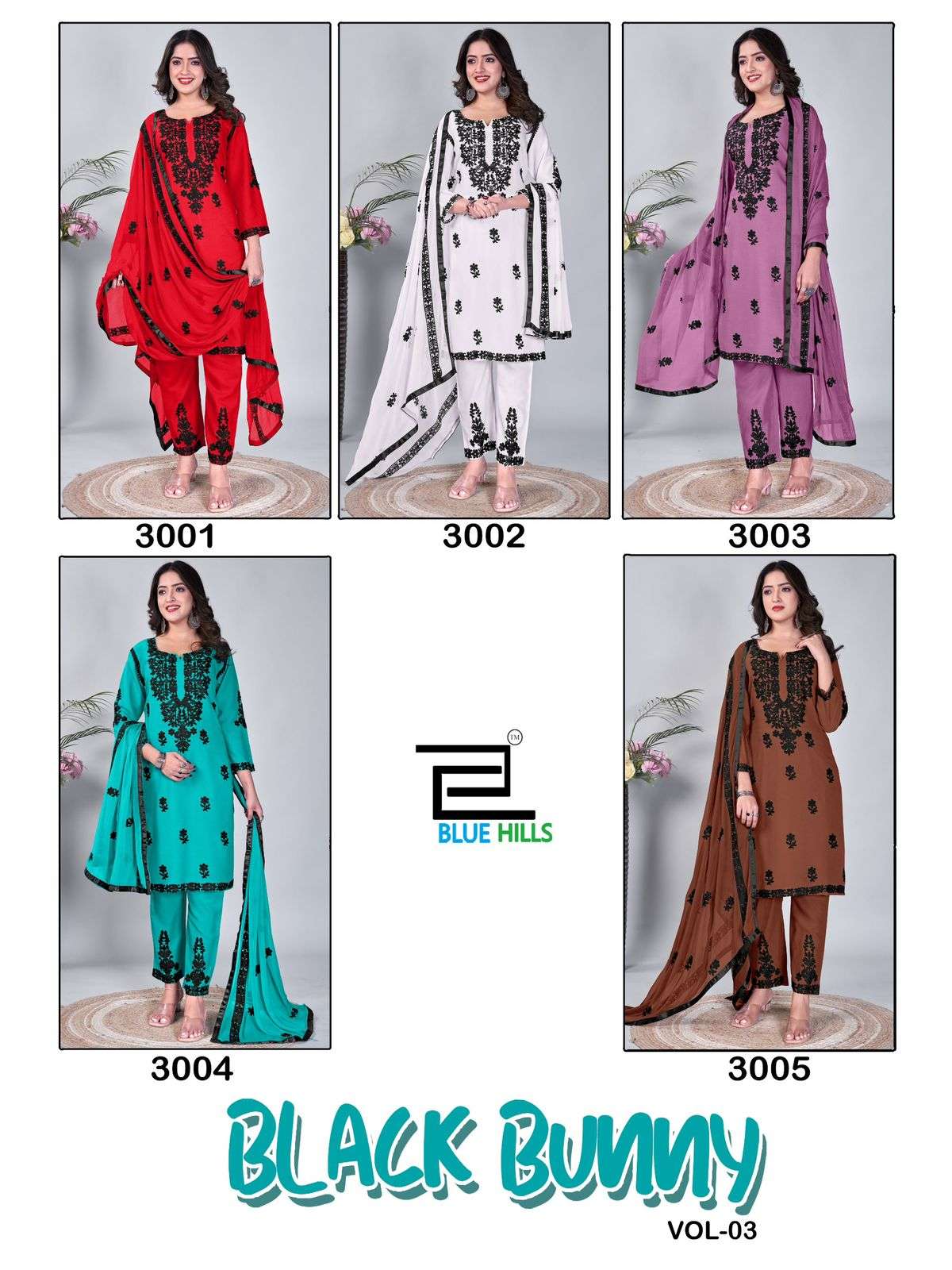Blue Hills BLACK BUNNY VOL 3 Kurti Wholesale catalog