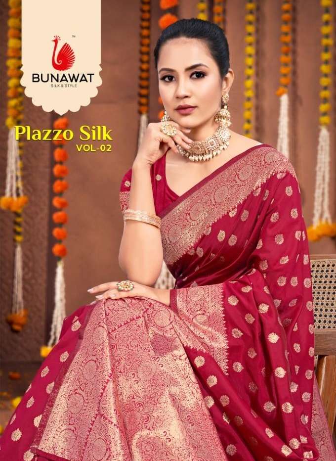 BUNAWAT Plazzo Silk Vol-02 Saree Wholesale catalog