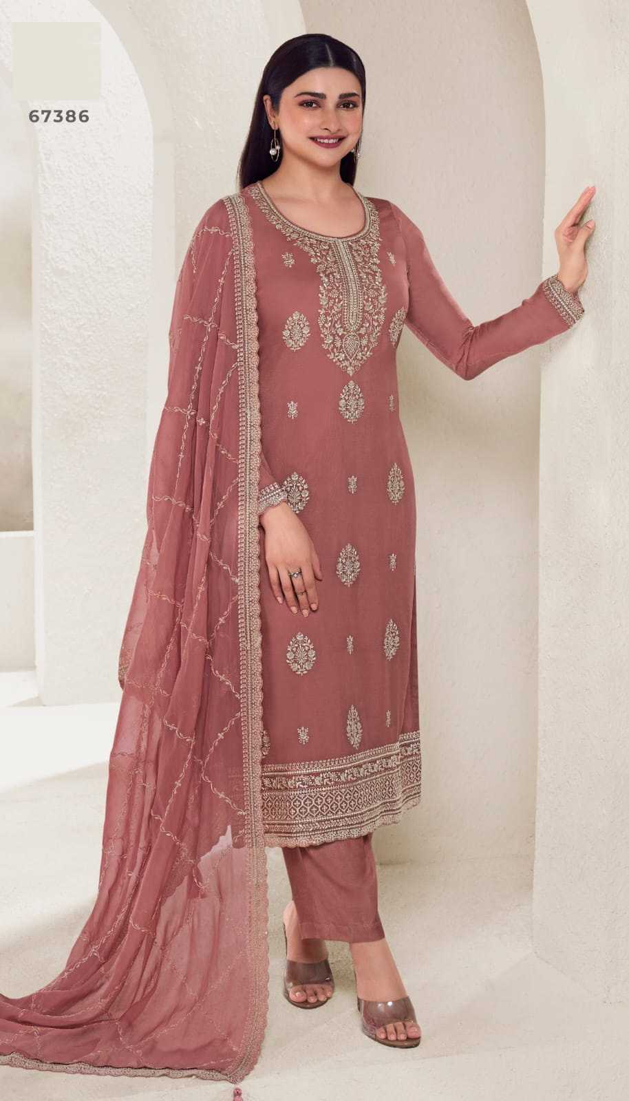 Chakori 67381 To 67386 Organza Embroidery Salwar Suit Wholesale catalog
