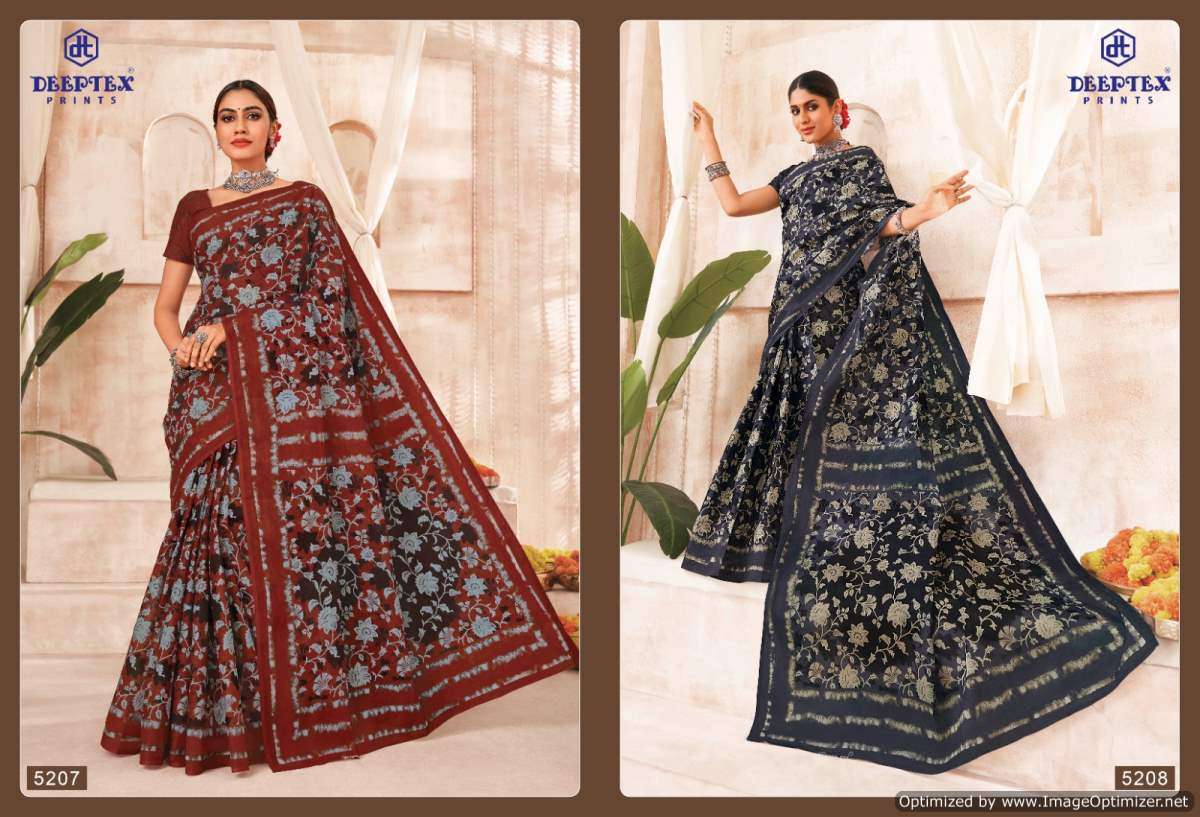 Deeptex Mother India Vol-52 – Cotton Sarees - Wholesale Catalog