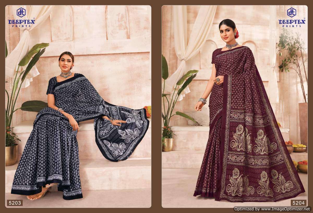 Deeptex Mother India Vol-52 – Cotton Sarees - Wholesale Catalog