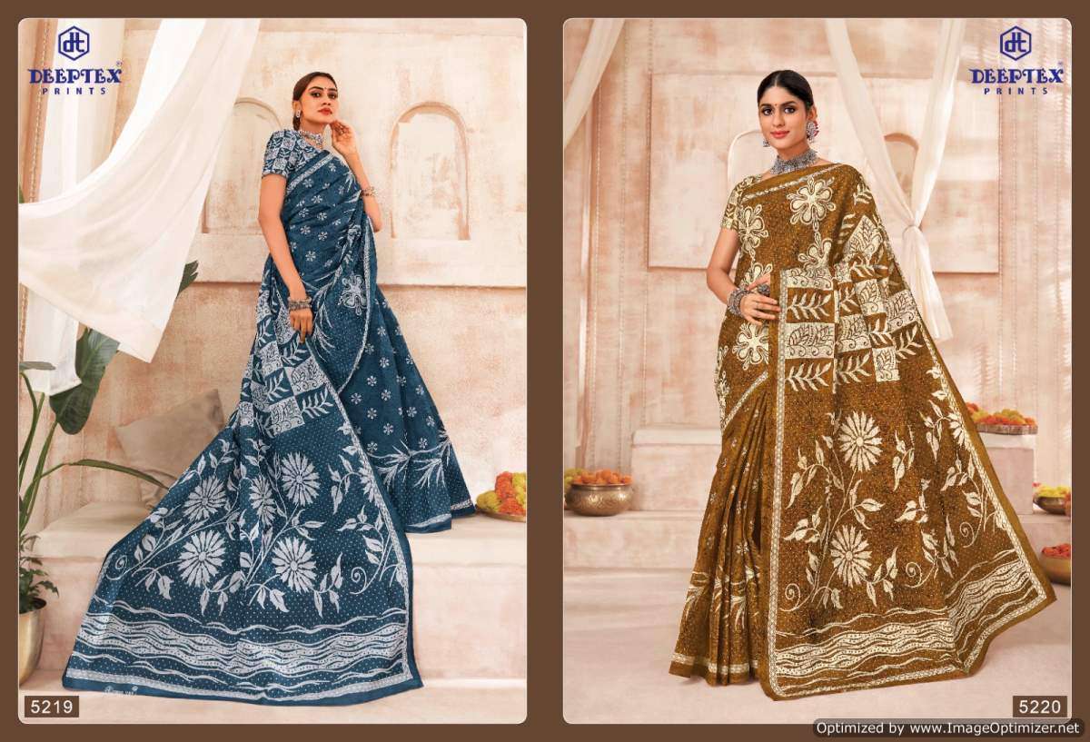 Deeptex Mother India Vol-52 – Cotton Sarees - Wholesale Catalog
