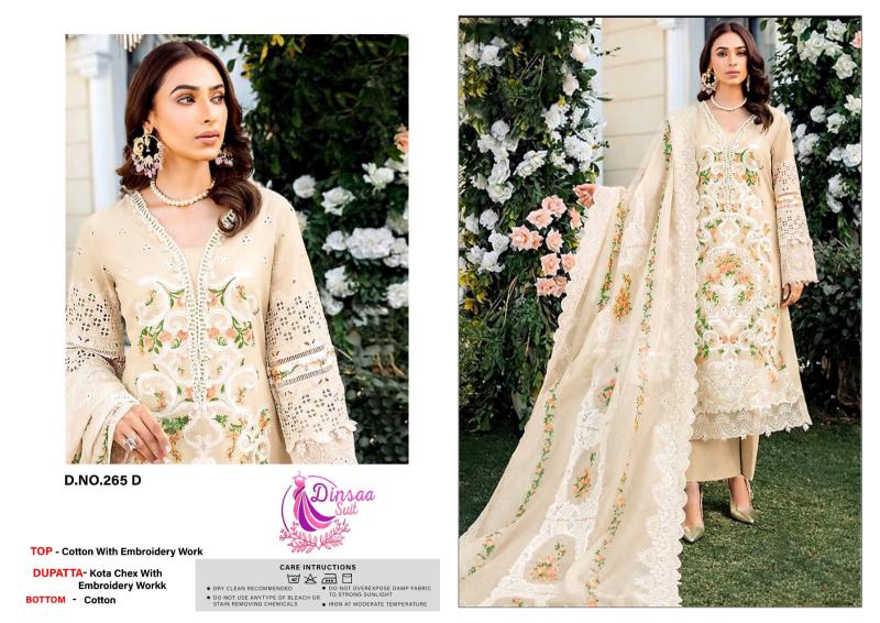 Dinsaa 265 A To D Embroidered Salwar Kameez Wholesale catalog