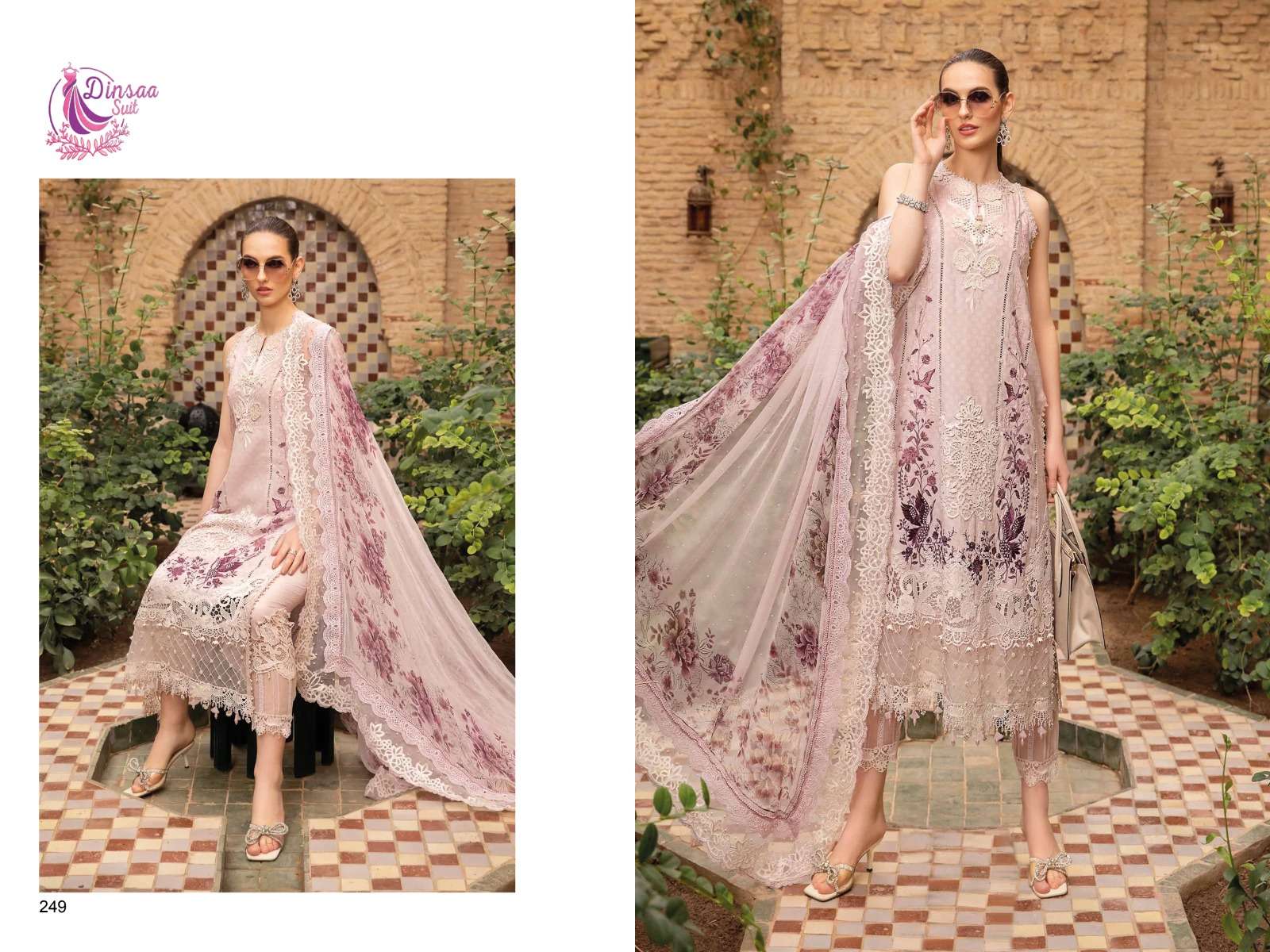 Dinsaa Maria B Vol 4 Cotton Salwar Kameez Wholesale catalog