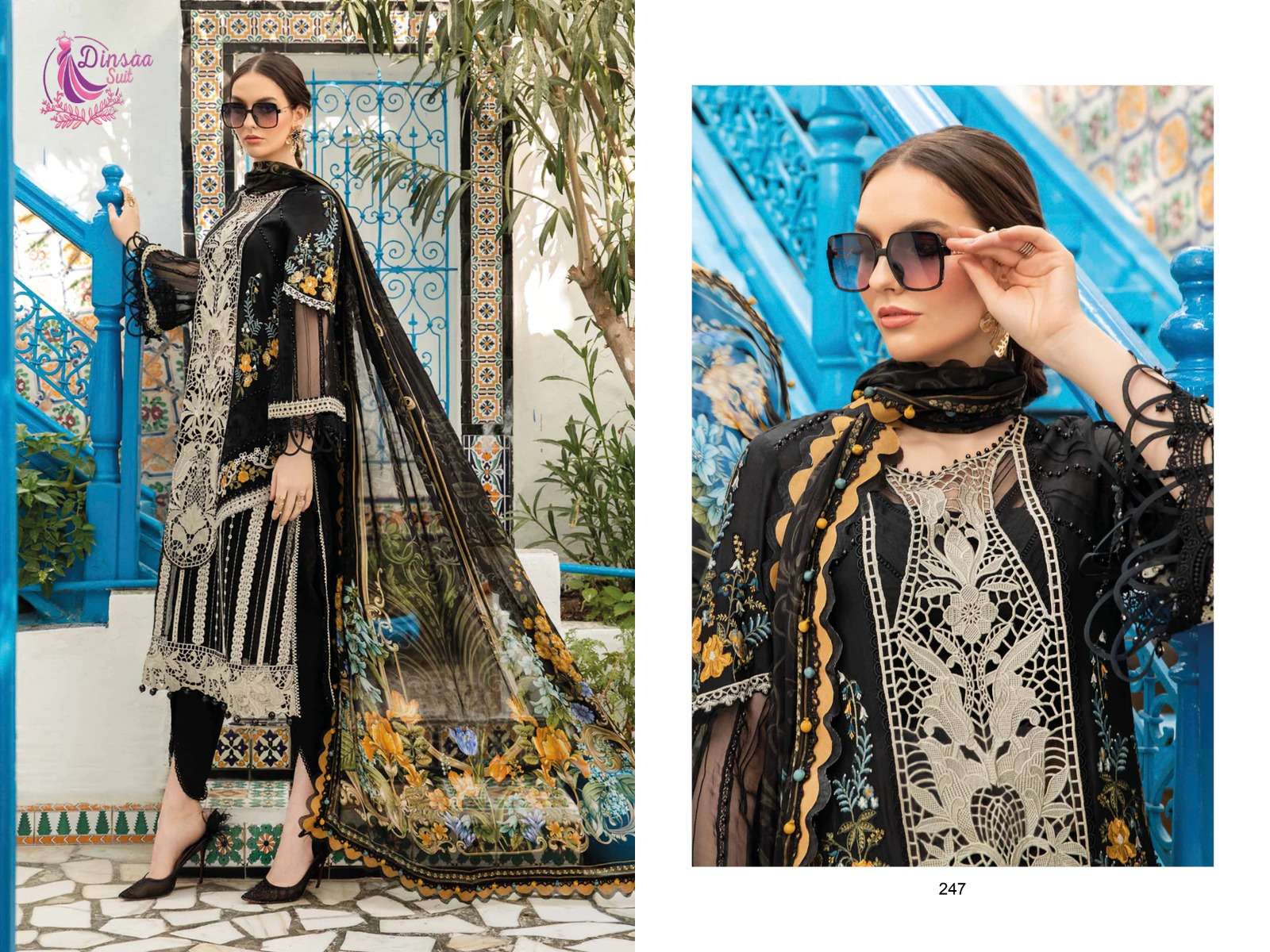 Dinsaa Maria B Vol 4 Cotton Salwar Kameez Wholesale catalog