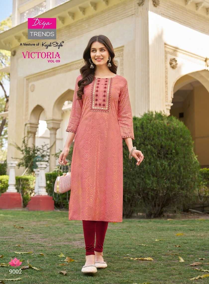 DIYA TRENDS VICTORIA Vol.9 Kurti Wholesale catalog