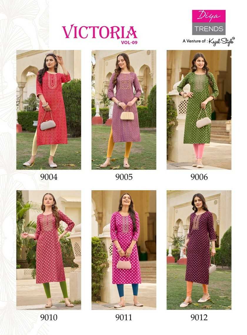 DIYA TRENDS VICTORIA Vol.9 Kurti Wholesale catalog