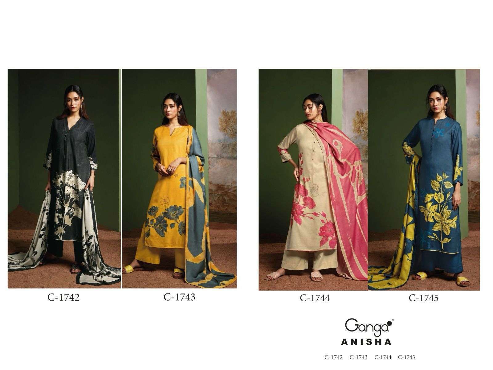 Ganga ANISHA Dress Materials Wholesale catalog