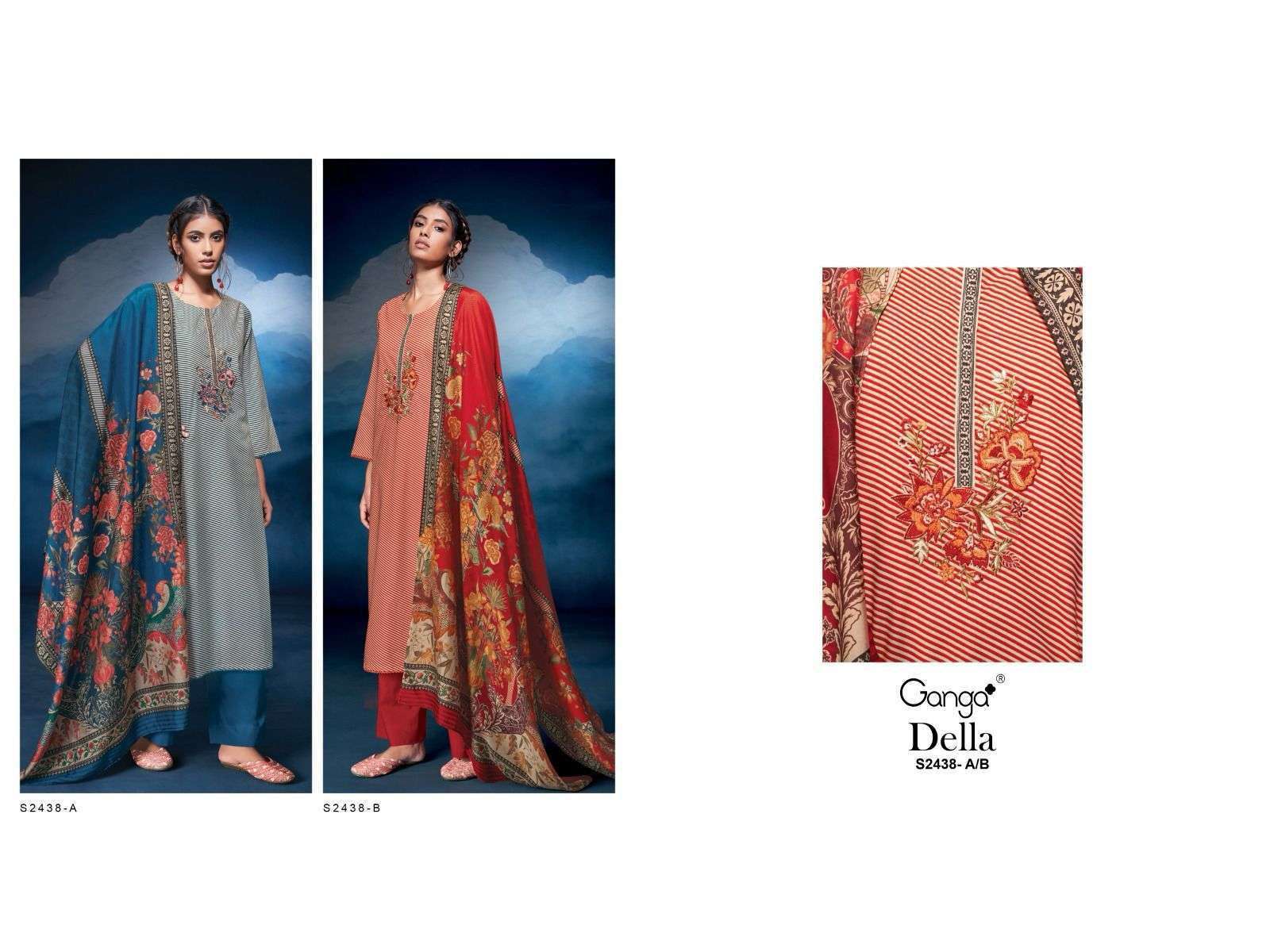 Ganga DELLA 2438 Salwar kameez Wholesale catalog