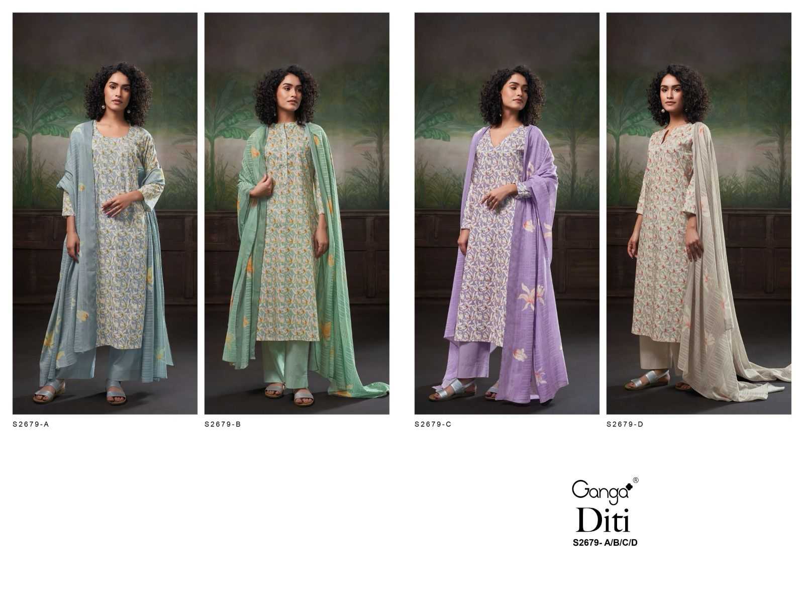Ganga DITI 2679 Dress Materials Wholesale catalog