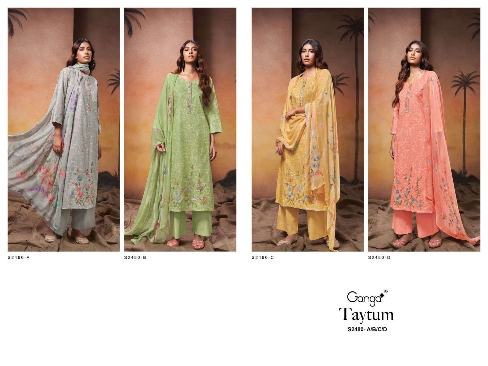 Ganga TAYTUM 2480 Dress Materials Wholesale catalog