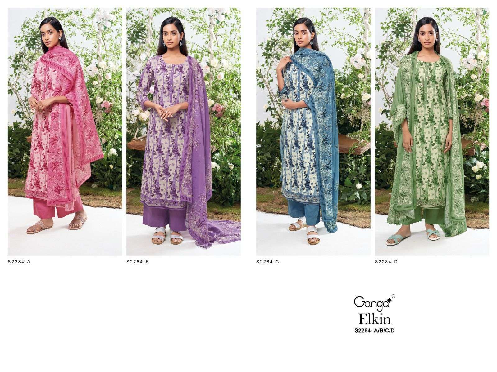 Ganga ELKIN 2284 Dress Materials Wholesale catalog