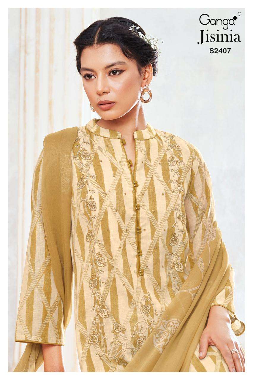 Ganga JISINIA 2407 Dress Materials Wholesale catalog