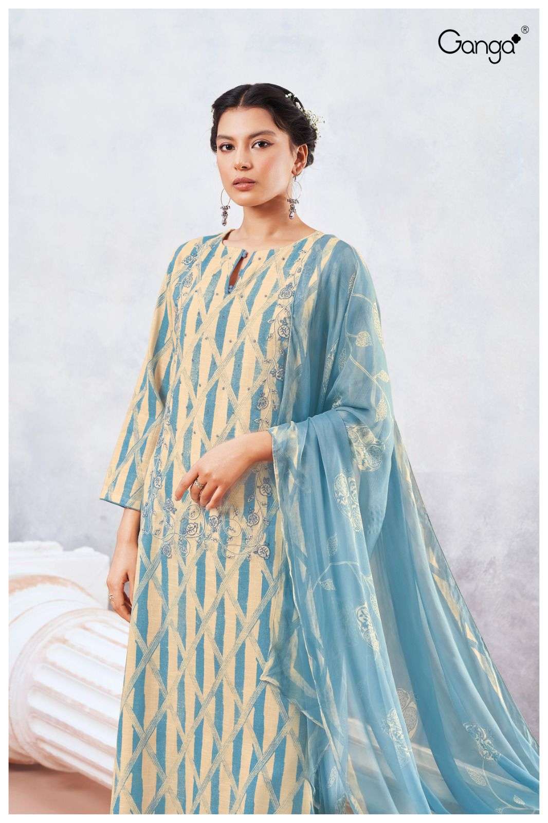 Ganga JISINIA 2407 Dress Materials Wholesale catalog