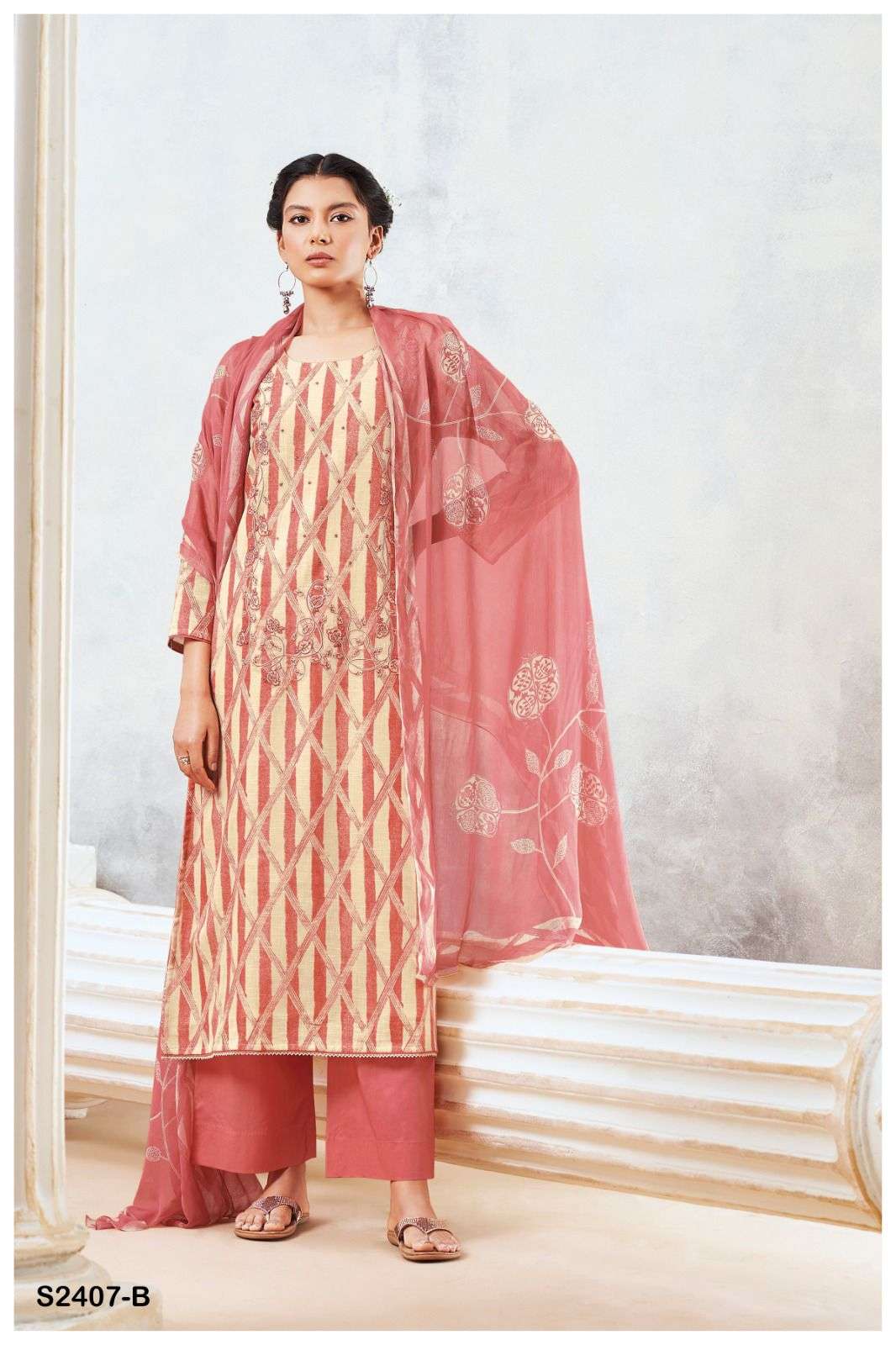 Ganga JISINIA 2407 Dress Materials Wholesale catalog