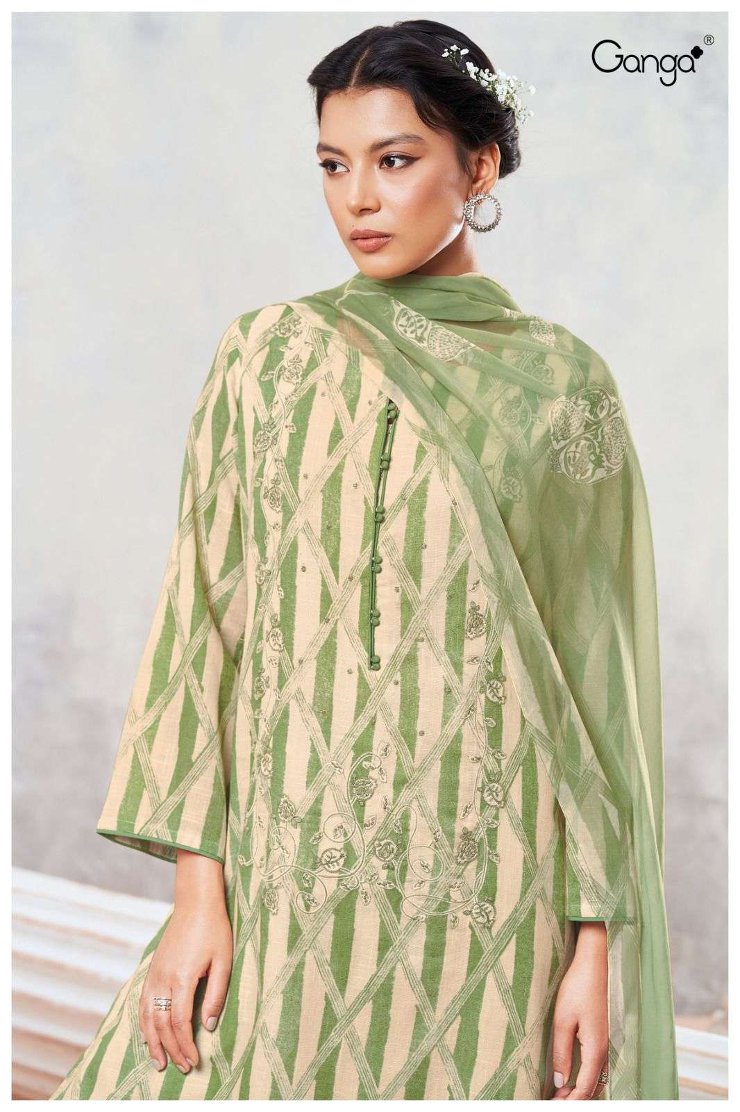 Ganga JISINIA 2407 Dress Materials Wholesale catalog