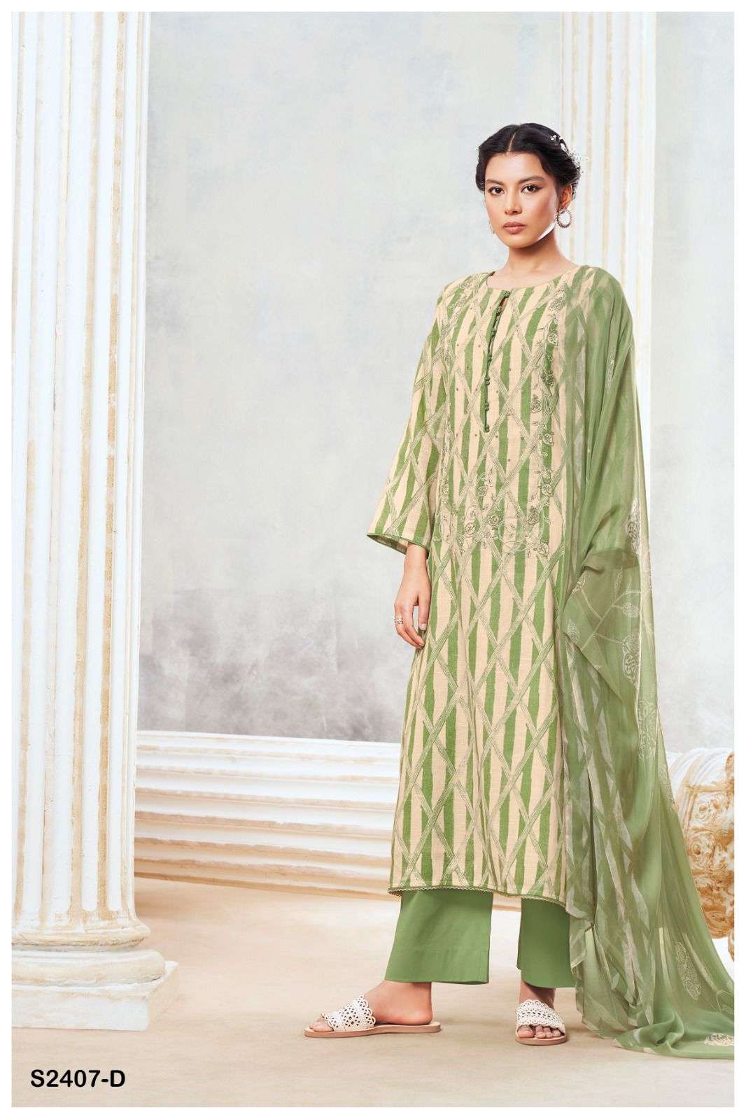 Ganga JISINIA 2407 Dress Materials Wholesale catalog