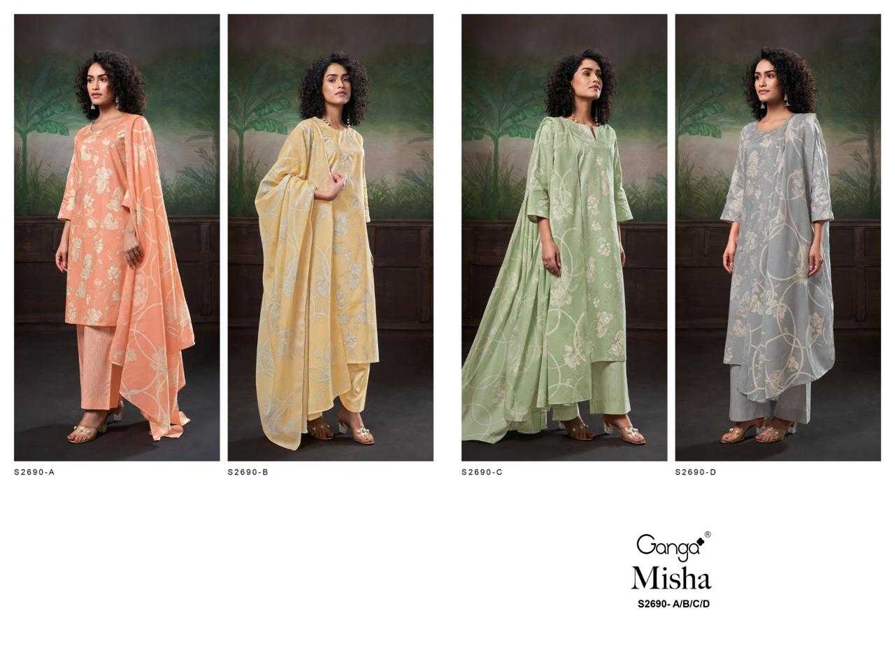 Ganga MISHA 2690 Dress Materials Wholesale catalog