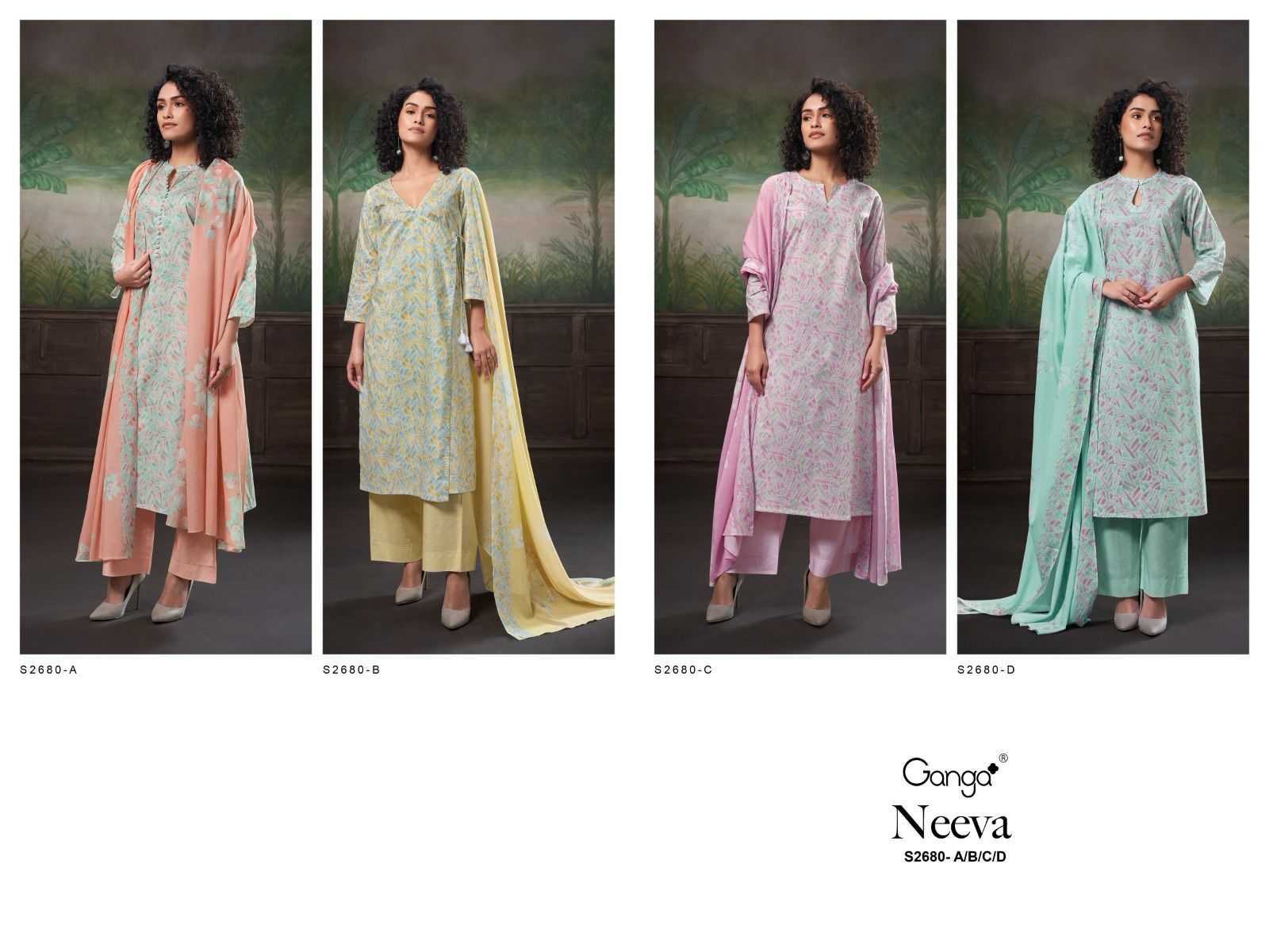 Ganga NEEVA 2680 Dress Materials Wholesale catalog
