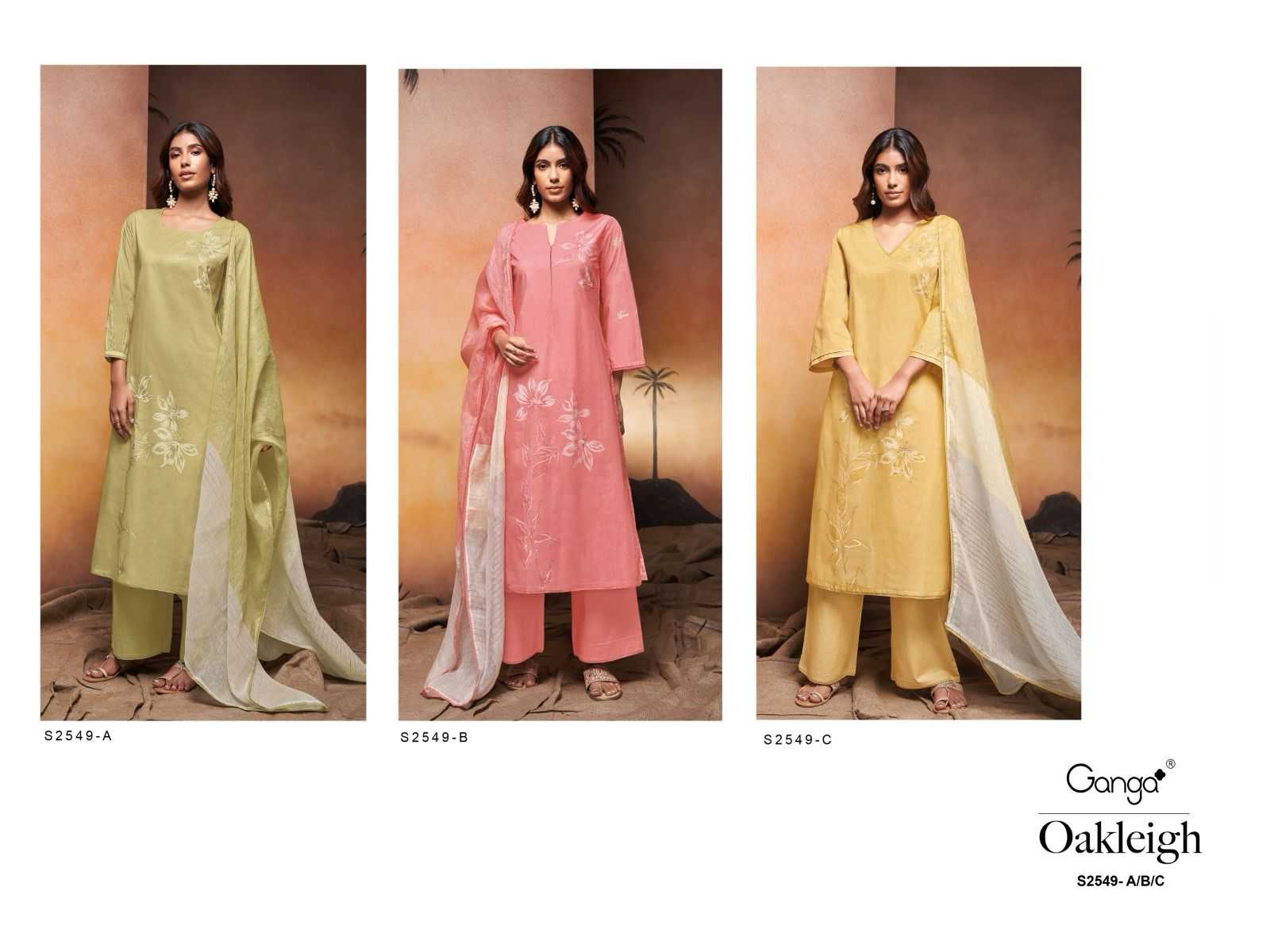 Ganga OAKLEIGH 2549 Dress Materials Wholesale catalog