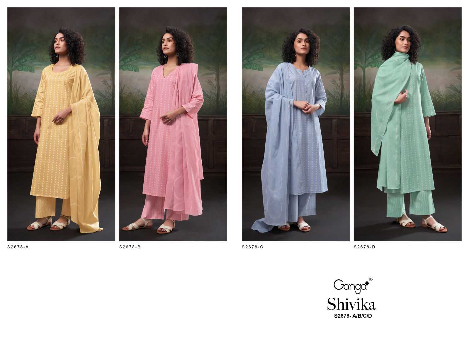Ganga SHIVIKA 2678 Dress Materials Wholesale catalog