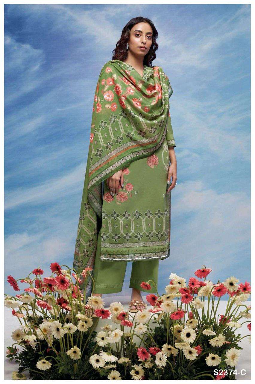 Ganga VERONIKA 2374 Dress Materials Wholesale catalog