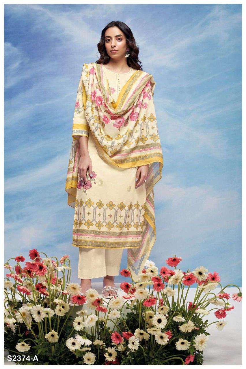 Ganga VERONIKA 2374 Dress Materials Wholesale catalog