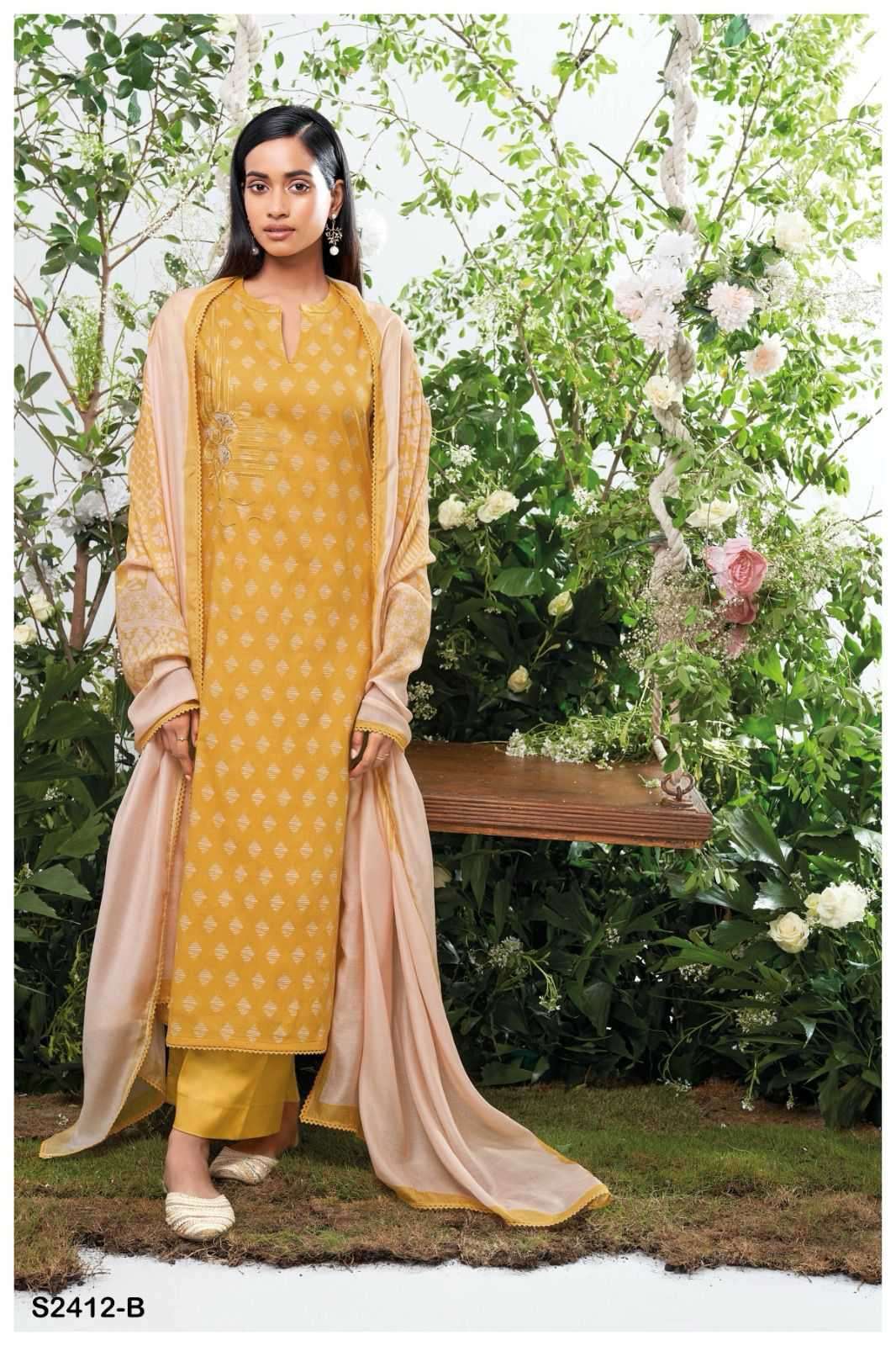 Ganga WILMER 2412 Dress Materials Wholesale catalog