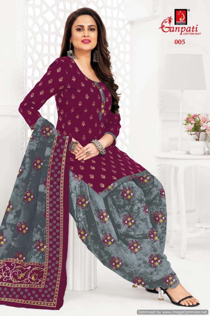Ganpati The Dye Gold – Dress Material - Dress Material