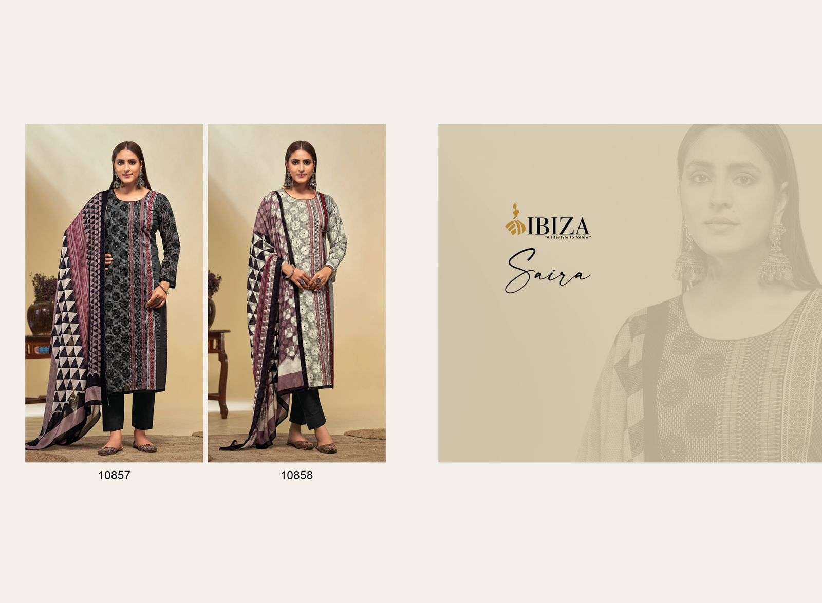 Ibiza Saira Lawn Cotton Digital Printed Salwar Kameez Wholesale catalog