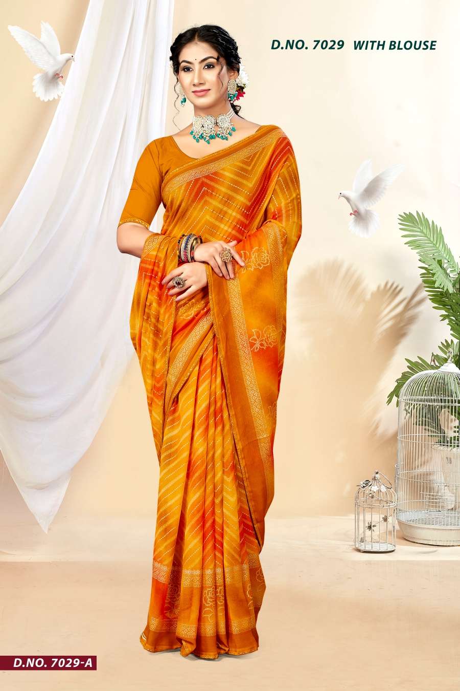 INDER SILK MILLS BLACK MONEY-7029 Saree Wholesale catalog
