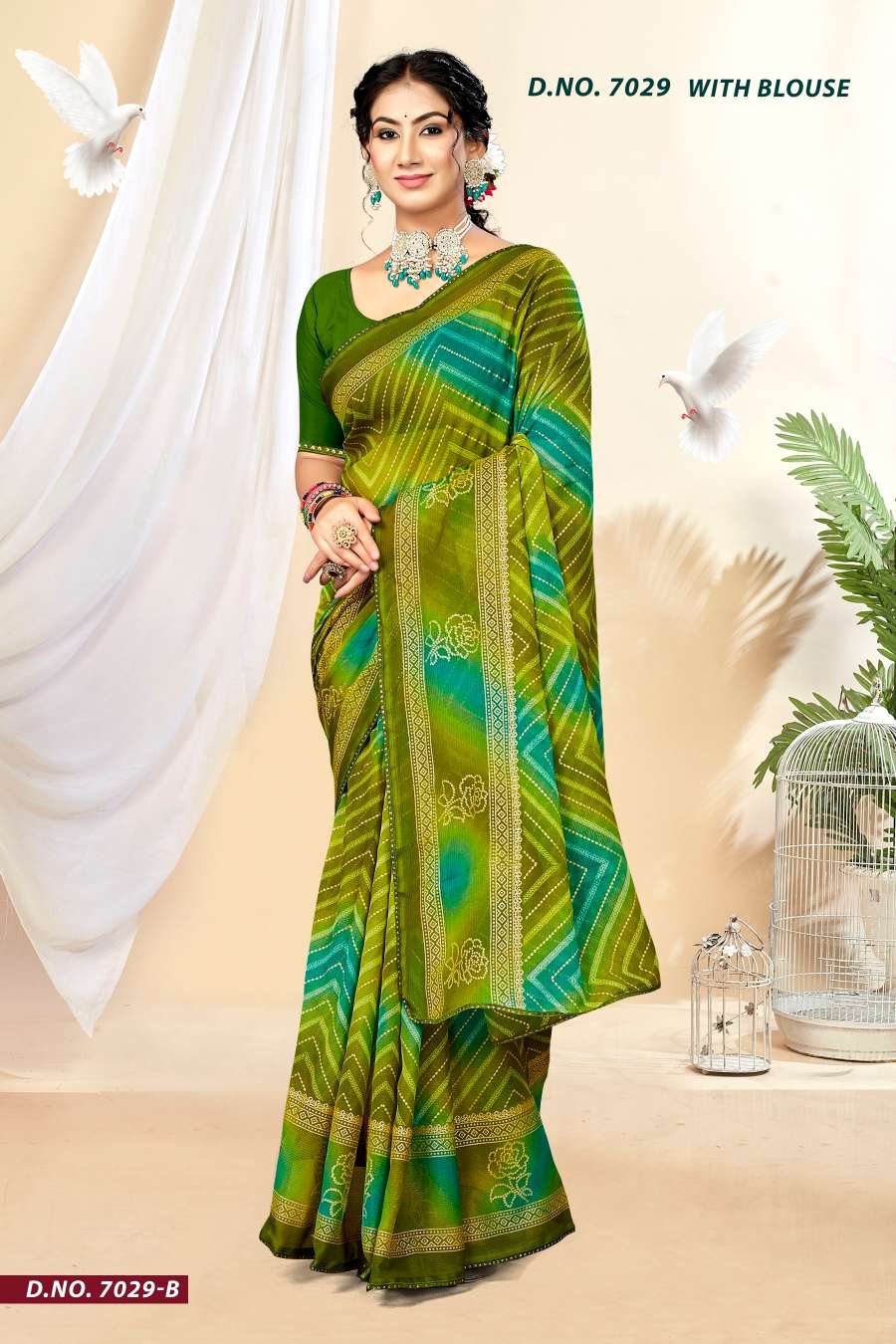INDER SILK MILLS BLACK MONEY-7029 Saree Wholesale catalog