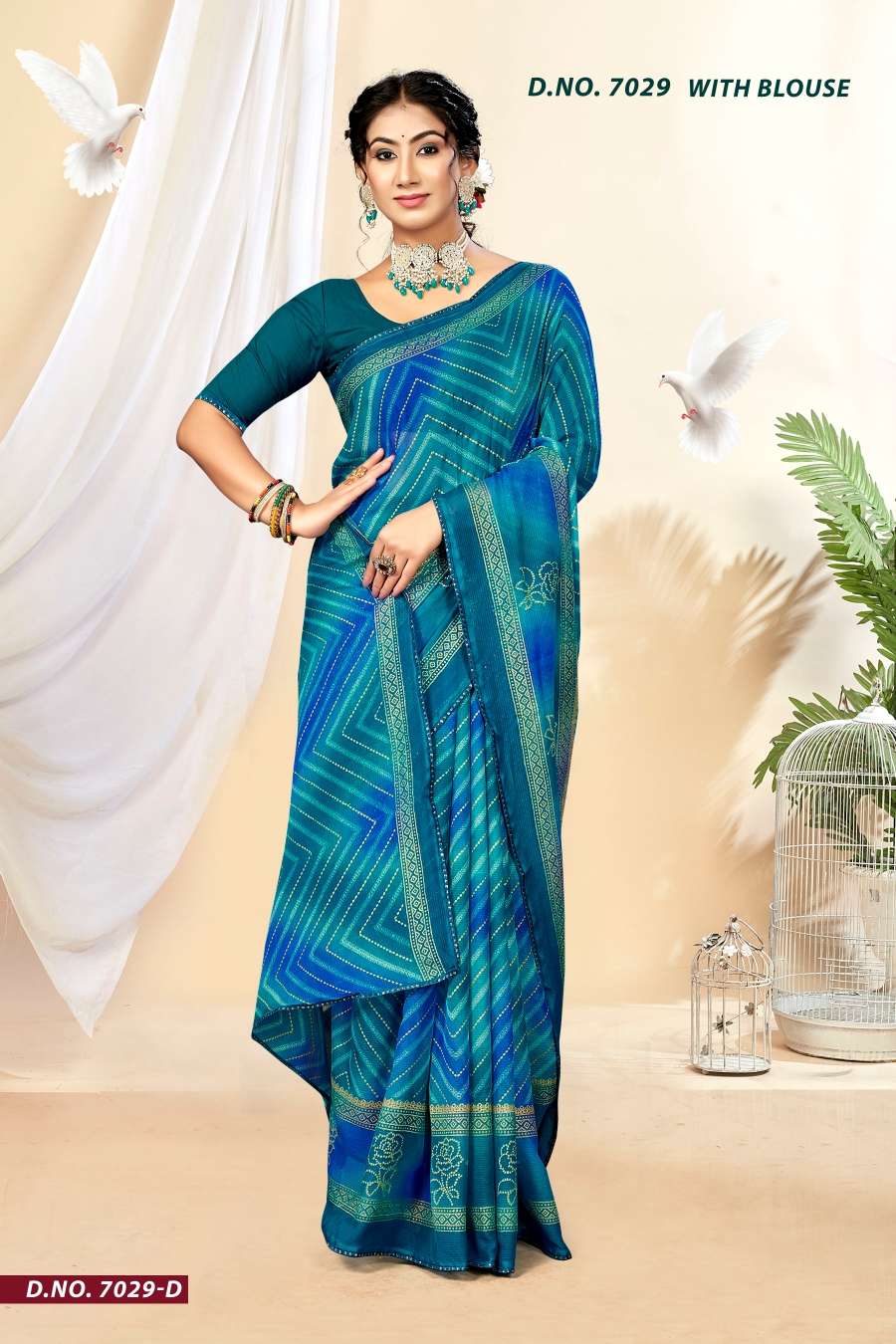 INDER SILK MILLS BLACK MONEY-7029 Saree Wholesale catalog
