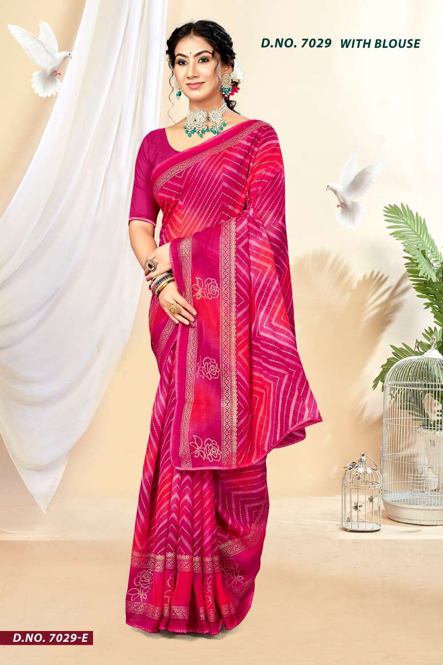 INDER SILK MILLS BLACK MONEY-7029 Saree Wholesale catalog