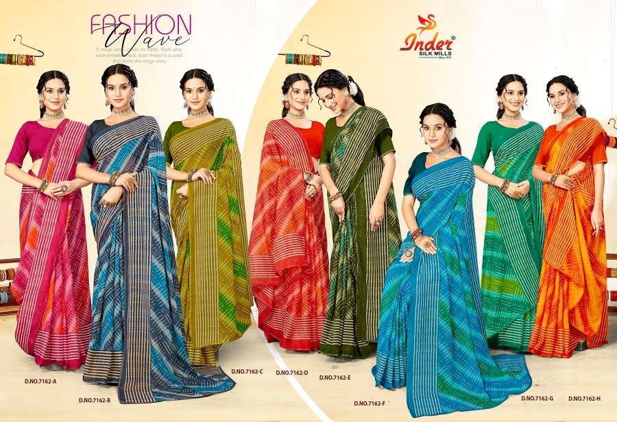 INDER SILK MILLS BLACK MONEY-7162 Saree Wholesale catalog