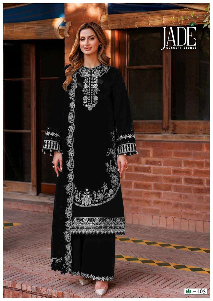 Jade Bin Saeed Black And White Lawn Cotton Dress Material Wholesale catalog