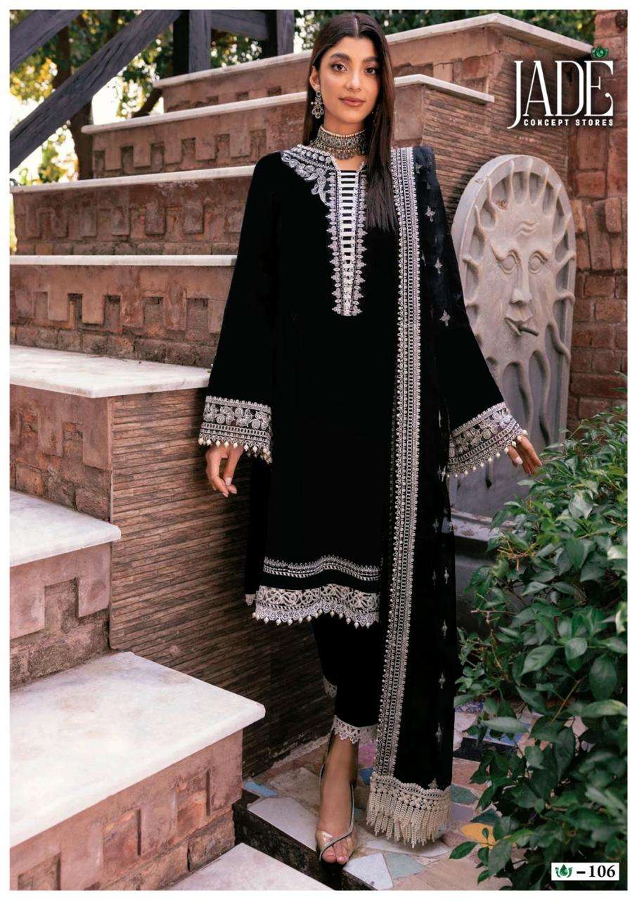 Jade Bin Saeed Black And White Lawn Cotton Dress Material Wholesale catalog