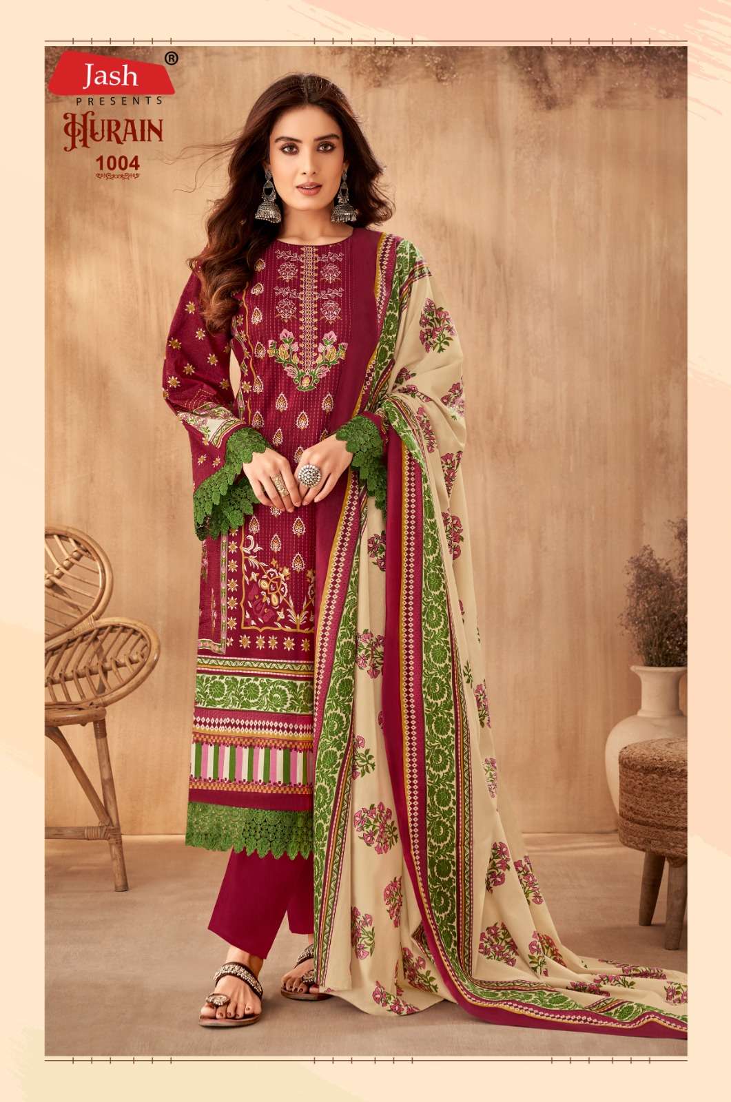 Jash Hurain Vol 1 Cotton Dress Material Wholesale catalog