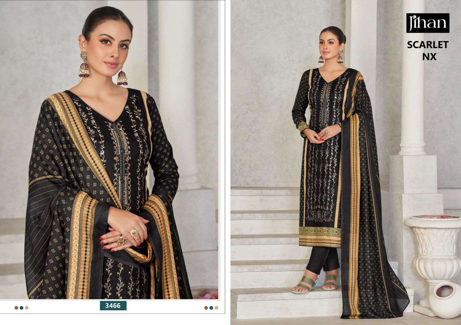 Jihan Scarlet Nx Chiffon Dupatta Salwar Kameez Wholesale catalog