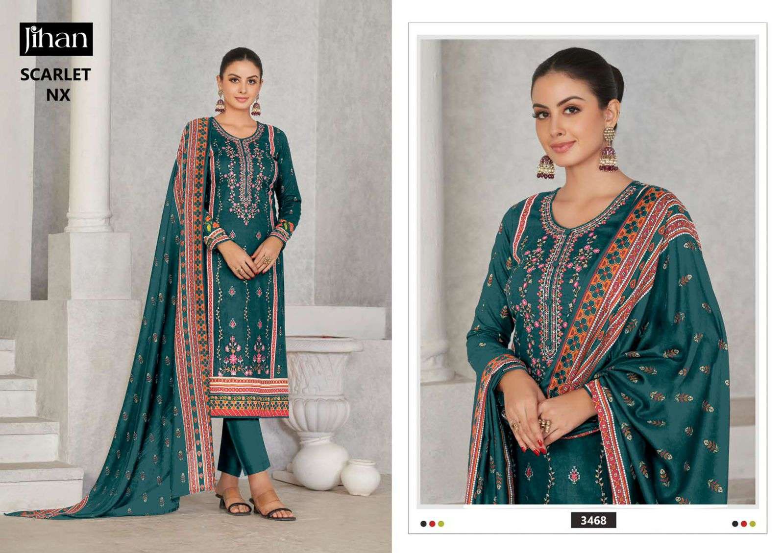 Jihan Scarlet Nx Chiffon Dupatta Salwar Kameez Wholesale catalog