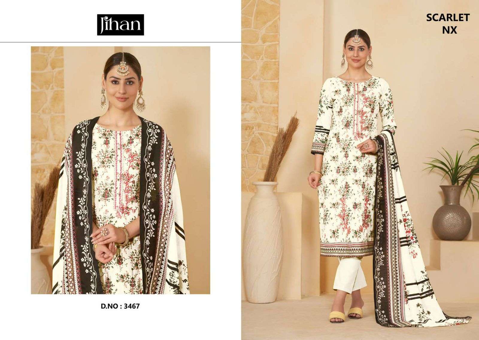 Jihan Scarlet Nx Chiffon Dupatta Salwar Kameez Wholesale catalog
