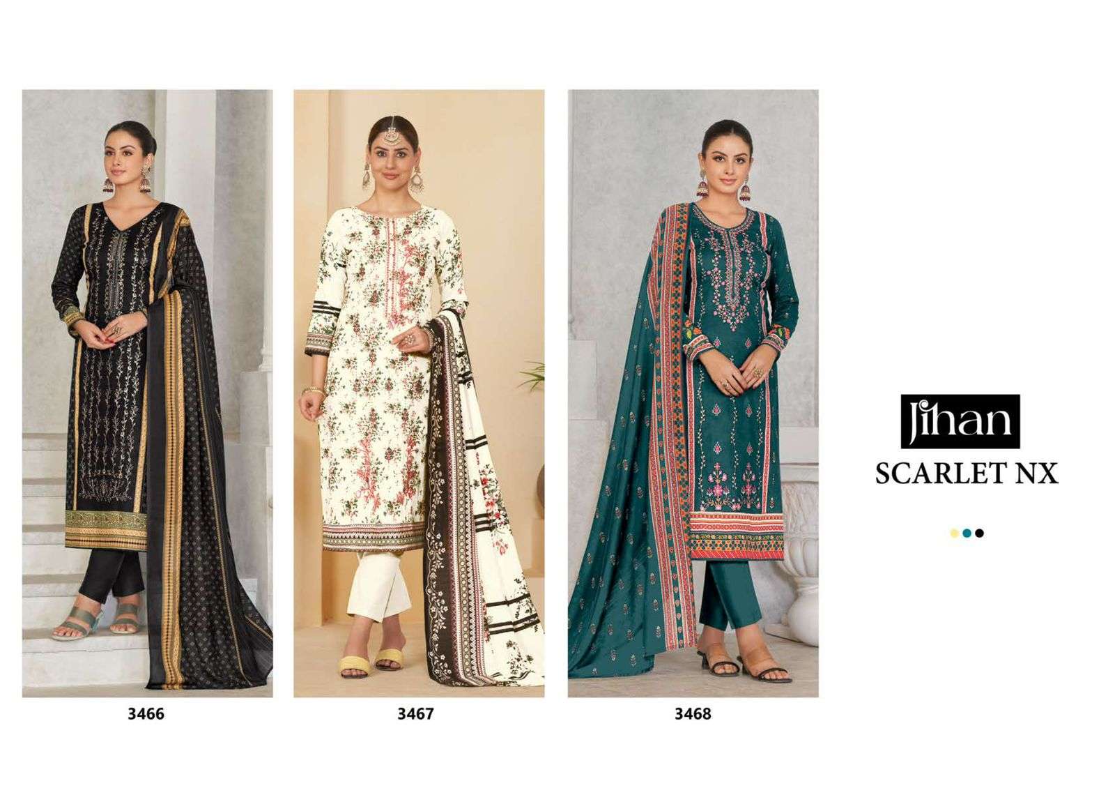Jihan Scarlet Nx Cotton Dupatta Salwar Kameez Wholesale catalog